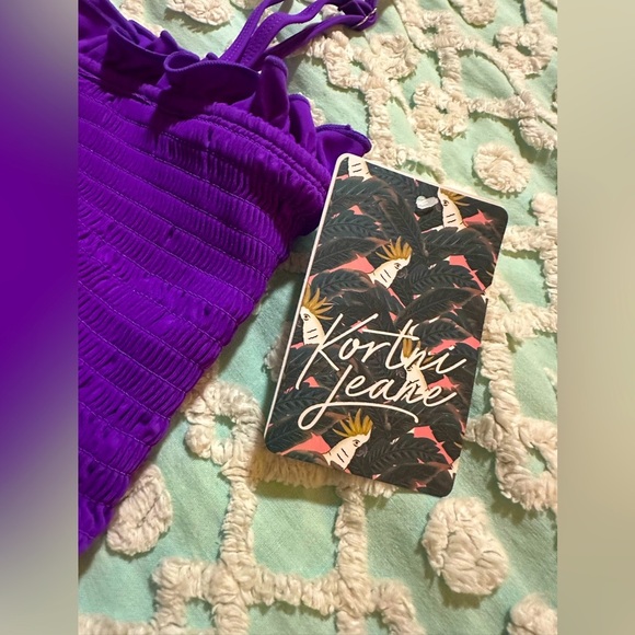 KORTNI JEANE Bandeau Swim Top “Vibrant Purple” - Sz S - NWT - Picture 5 of 8